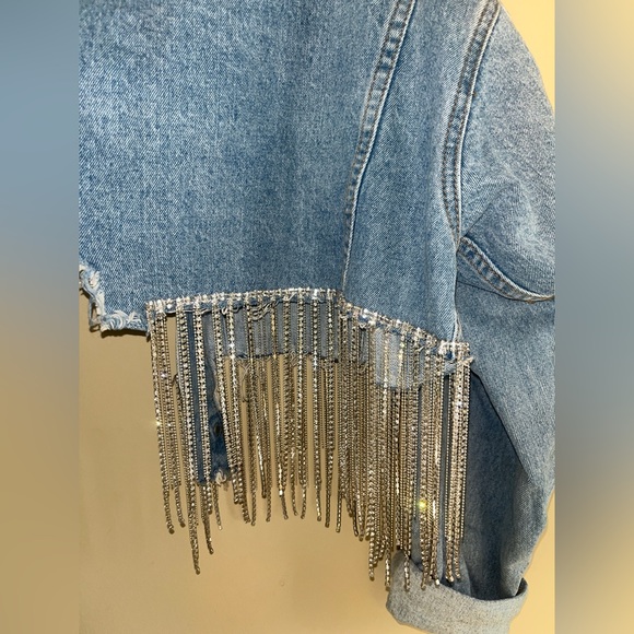 LF Brand cropped distressed denim jacket - Picture 4 of 4